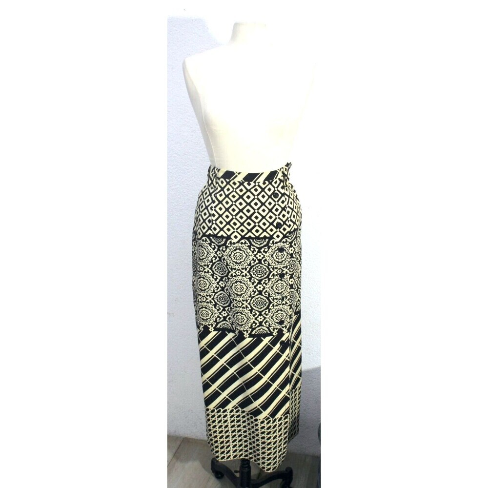 Prestige of Boston Maxi Skirt Geometric Pattern Size 8 Boho Union Made USA VTG